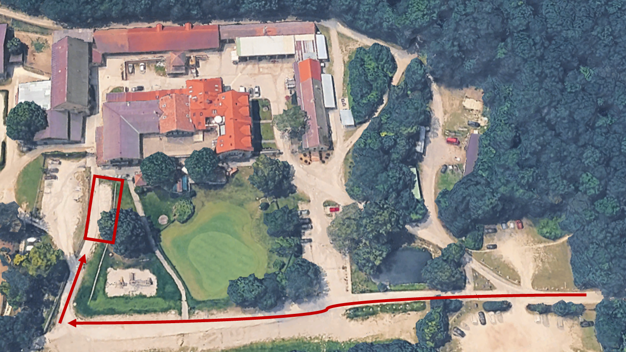 Parkplan mit gekennzeichneter Fläche